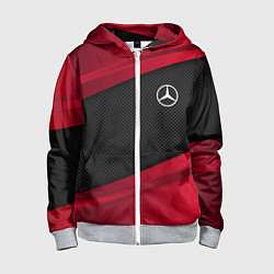 Толстовка на молнии детская Mercedes Benz: Red Sport, цвет: 3D-меланж