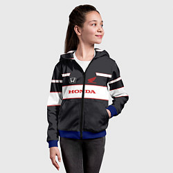 Толстовка на молнии детская Honda Sport, цвет: 3D-синий — фото 2