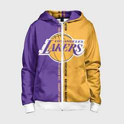 Толстовка на молнии детская NBA: LA Lakers, цвет: 3D-белый