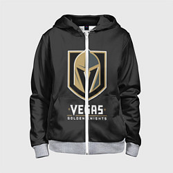 Толстовка на молнии детская Vegas: Golden Knights, цвет: 3D-меланж