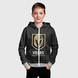 Толстовка на молнии детская Vegas: Golden Knights, цвет: 3D-меланж — фото 2