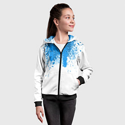 Толстовка на молнии детская Android Blood: White, цвет: 3D-черный — фото 2