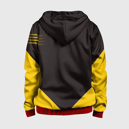 Детская толстовка на молнии Alpinism: Yellow Russia / 3D-Красный – фото 2