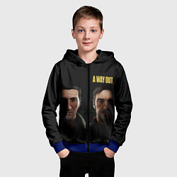 Толстовка на молнии детская Leo & Vincent, цвет: 3D-синий — фото 2