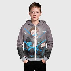 Толстовка на молнии детская Connor Pain, цвет: 3D-меланж — фото 2