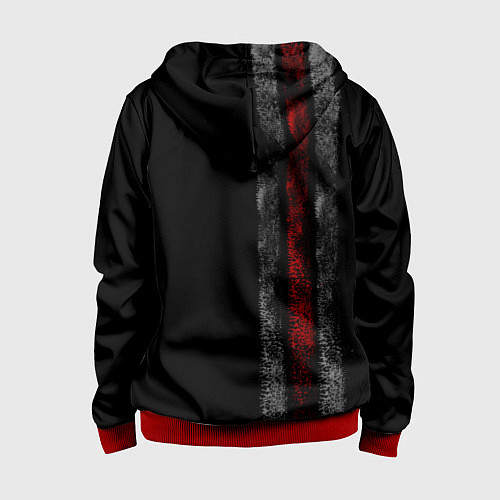 Детская толстовка на молнии God of War: Black Style / 3D-Красный – фото 2