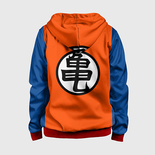 Детская толстовка на молнии DBZ: Kame Senin Kanji Emblem / 3D-Красный – фото 2