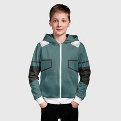 Толстовка на молнии детская MHA IZUKU MIDORIYA, цвет: 3D-белый — фото 2