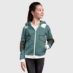 Толстовка на молнии детская MHA IZUKU MIDORIYA, цвет: 3D-белый — фото 2