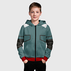 Толстовка на молнии детская MHA IZUKU MIDORIYA, цвет: 3D-красный — фото 2