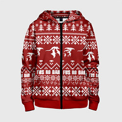 Толстовка на молнии детская Winter TES, цвет: 3D-красный