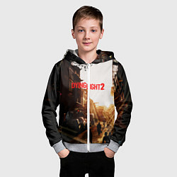 Толстовка на молнии детская Dying Light 2, цвет: 3D-меланж — фото 2