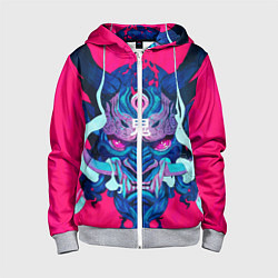 Толстовка на молнии детская Мифический зверь, цвет: 3D-меланж