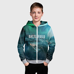 Толстовка на молнии детская Battlefield: Sea Force, цвет: 3D-меланж — фото 2