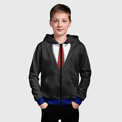 Толстовка на молнии детская Агент 47, цвет: 3D-синий — фото 2
