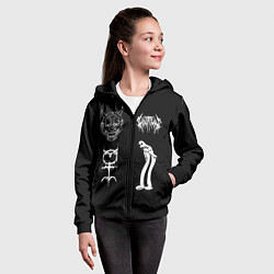 Толстовка на молнии детская Ghostemane: Mercury Sign, цвет: 3D-черный — фото 2
