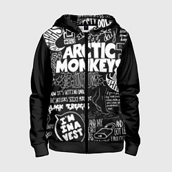 Толстовка на молнии детская Arctic Monkeys: I'm in a Vest, цвет: 3D-черный