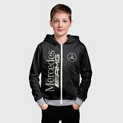 Толстовка на молнии детская Mercedes AMG: Black Edition, цвет: 3D-меланж — фото 2