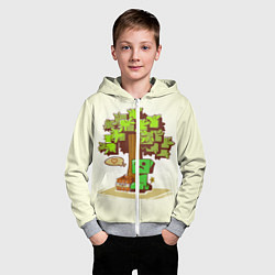 Толстовка на молнии детская Forest Creeper, цвет: 3D-меланж — фото 2