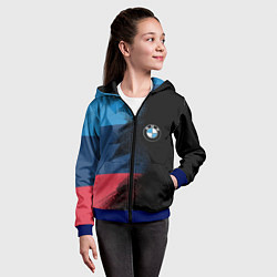 Толстовка на молнии детская BMW, цвет: 3D-синий — фото 2