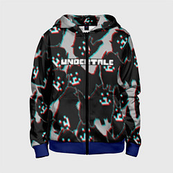 Толстовка на молнии детская Undertale, цвет: 3D-синий