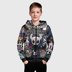 Толстовка на молнии детская Hollow Knight, цвет: 3D-черный — фото 2