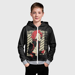 Толстовка на молнии детская Kaminari My hero Academia, цвет: 3D-меланж — фото 2