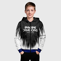 Толстовка на молнии детская IMAGINE DRAGONS, цвет: 3D-синий — фото 2