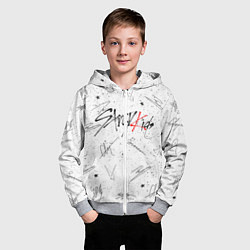 Толстовка на молнии детская STRAY KIDS АВТОГРАФЫ, цвет: 3D-меланж — фото 2