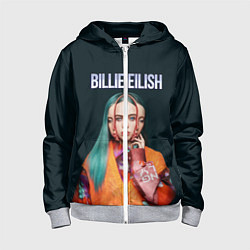 Толстовка на молнии детская BILLIE EILISH, цвет: 3D-меланж