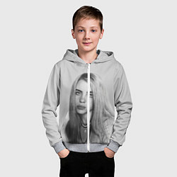 Толстовка на молнии детская BILLIE EILISH, цвет: 3D-меланж — фото 2