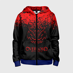 Толстовка на молнии детская Overlord, цвет: 3D-синий