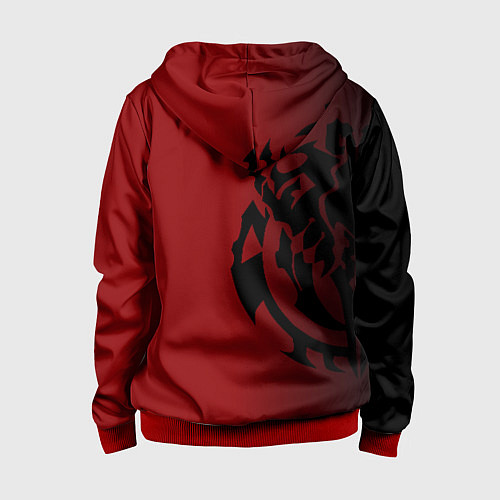 Детская толстовка на молнии Overlord / 3D-Красный – фото 2