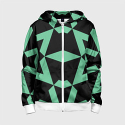 Толстовка на молнии детская Abstract zigzag pattern, цвет: 3D-белый