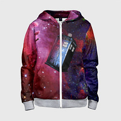 Толстовка на молнии детская Doctor Who, цвет: 3D-меланж