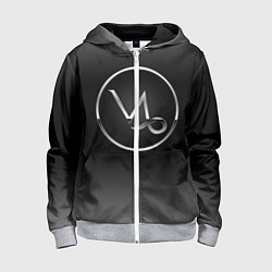 Толстовка на молнии детская Capricorn Козерог, цвет: 3D-меланж