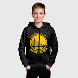 Толстовка на молнии детская GOLDEN STATE WARRIORS, цвет: 3D-черный — фото 2