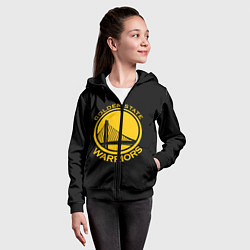 Толстовка на молнии детская GOLDEN STATE WARRIORS, цвет: 3D-черный — фото 2