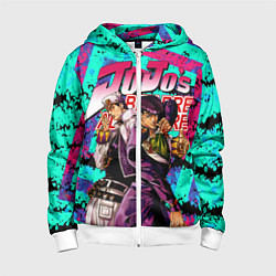 Толстовка на молнии детская Jojo, цвет: 3D-белый