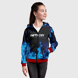 Толстовка на молнии детская DETROIT BECOME HUMAN, цвет: 3D-красный — фото 2