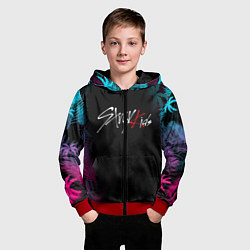 Толстовка на молнии детская STRAY KIDS, цвет: 3D-красный — фото 2