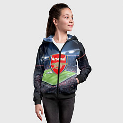 Толстовка на молнии детская FC Arsenal, цвет: 3D-черный — фото 2