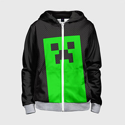 Детская толстовка на молнии MINECRAFT карбон