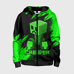 Детская толстовка на молнии MINECRAFT CREEPER