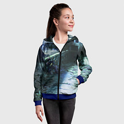 Толстовка на молнии детская Сталкер 2021, цвет: 3D-синий — фото 2