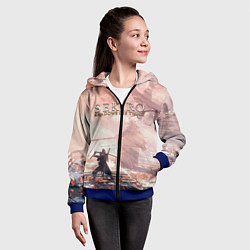 Толстовка на молнии детская Sekiro - Boss Fight, цвет: 3D-синий — фото 2