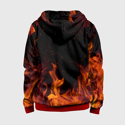 Детская толстовка на молнии KIMETSU NO YAIBA / 3D-Красный – фото 2