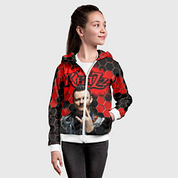 Толстовка на молнии детская Князь, цвет: 3D-белый — фото 2