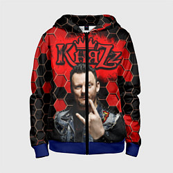 Толстовка на молнии детская Князь, цвет: 3D-синий