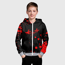 Толстовка на молнии детская АлисА, цвет: 3D-меланж — фото 2